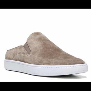 Vince Gray/Taupe Suede Backless Loafers 9.5US